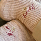 Personalised Cashmere Socks With Flower