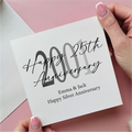 25th Wedding Anniversary Card