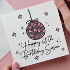 Disco Ball Personalised 60th Birthday Card
