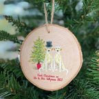 Personalised First Christmas Married Dog Decoration