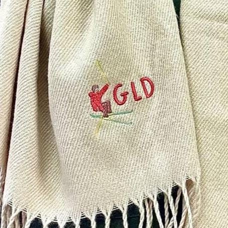 Personalised Skiing Initial Scarf