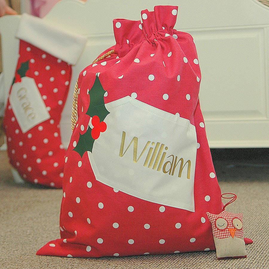 Personalised Christmas Santa Sack