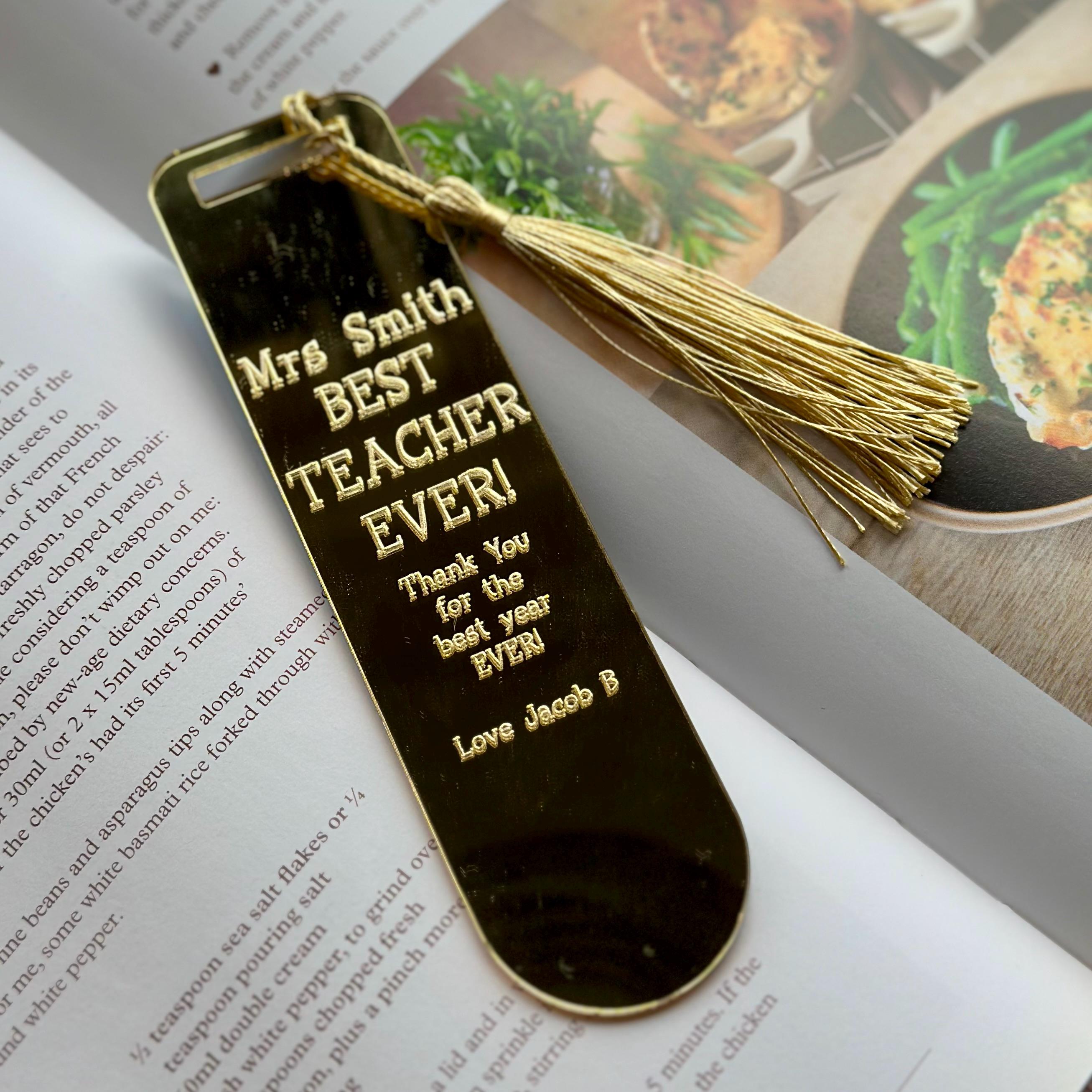 Personalised Best Teacher Ever Bookmark