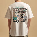 Personalised Coffee And Compost Gardening Graphic Tee For Dad