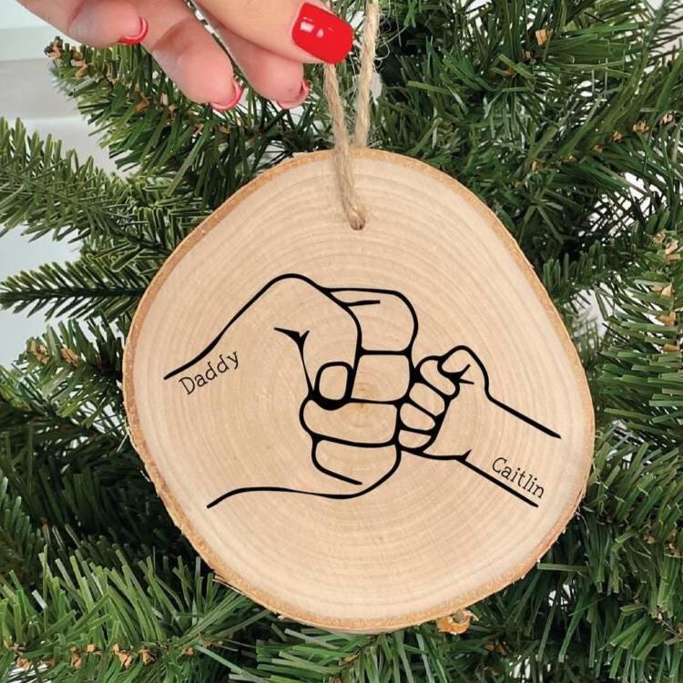 Personalised Fist Bump Christmas Decoration