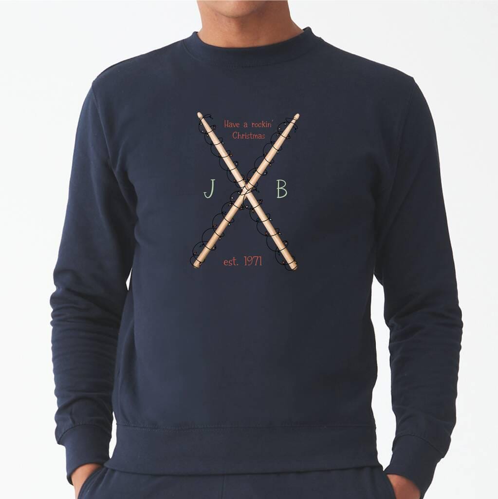 Personalised Drumsticks Christmas Jumper