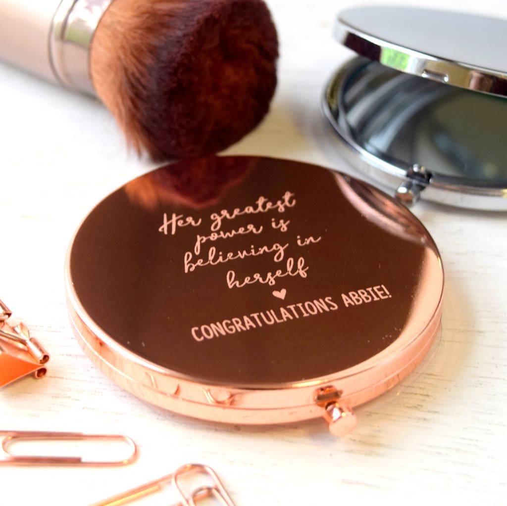 Engraved Exam Congratulations Compact Mirror