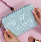 Rose Gold And Silver Triangle Make Up Bag