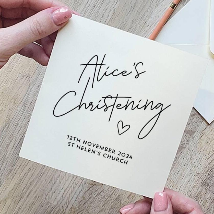 Personalised Christening Card