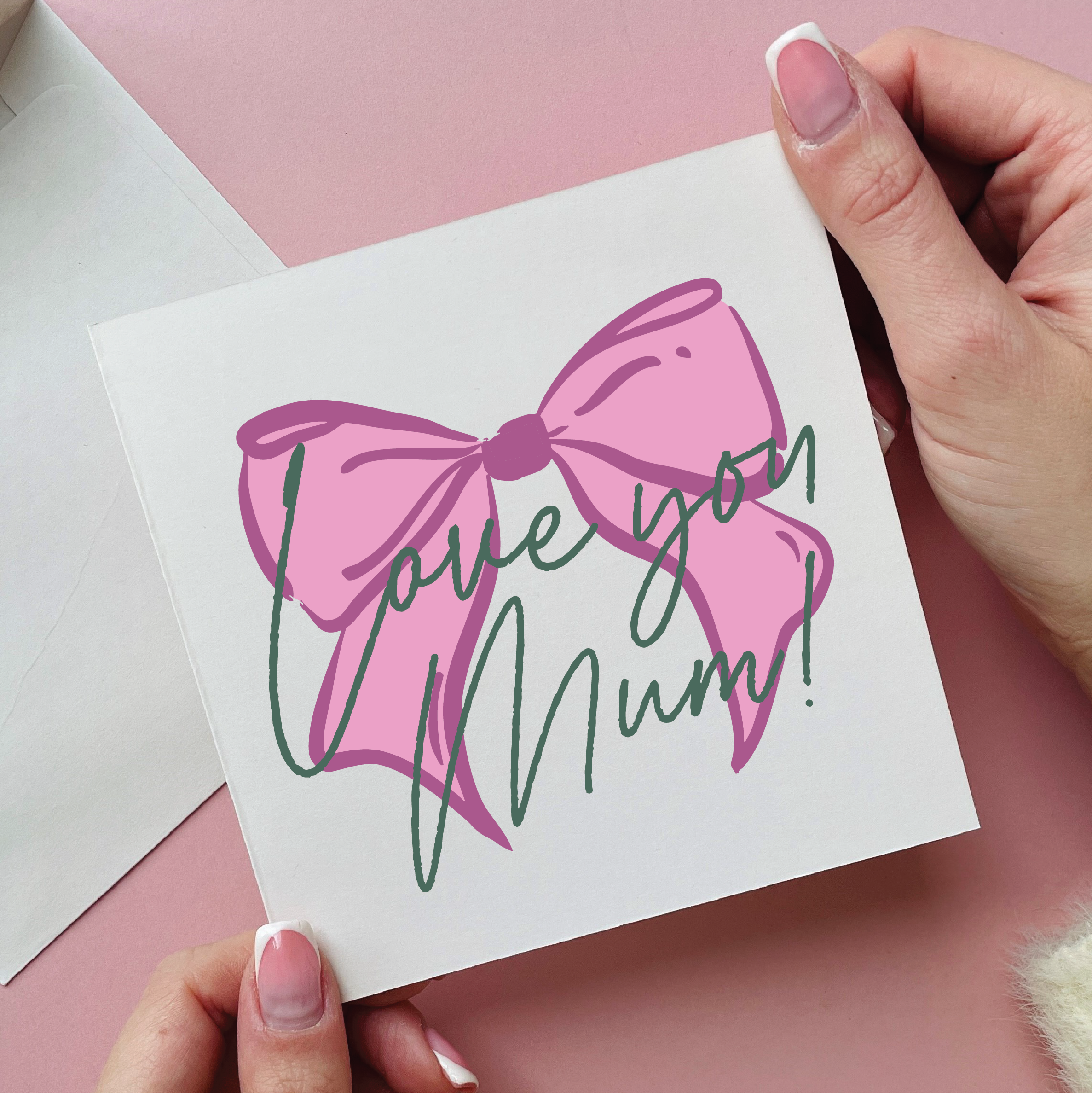You're The Best Pink Bow Card