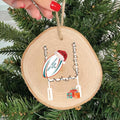 Personalised Rugby Christmas Wooden Bauble