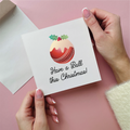 Cricket Christmas Pudding Christmas Card