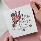 Personalized Floral Birthday Card for Nanny