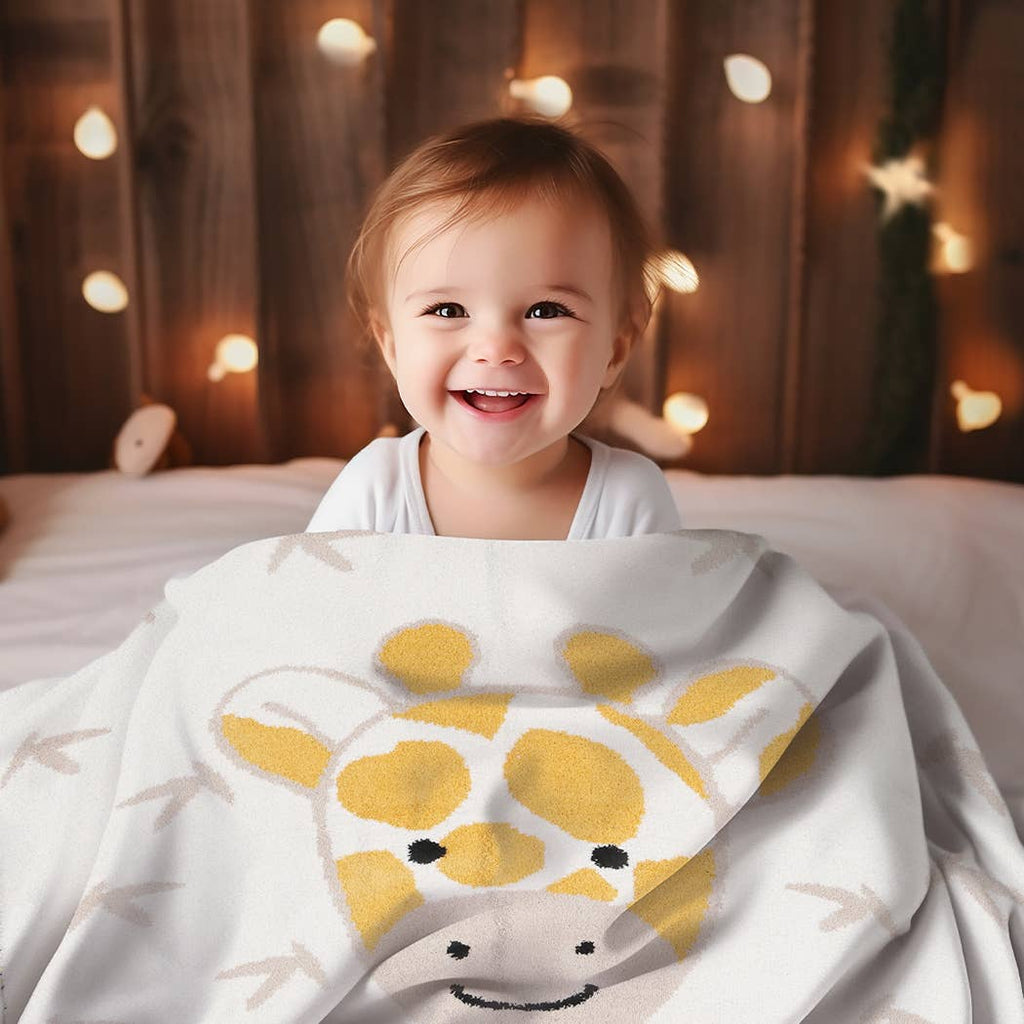 Personalised Giraffe Baby Blanket