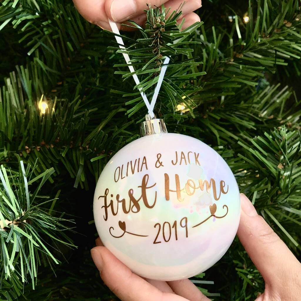 Personalised First Home Bauble