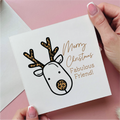 Leopard Print Fabulous Friend Christmas Card