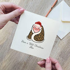 Leopard Print Pigs In Blankets Christmas Card