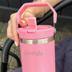 Personalised Travel Tumbler With Handle
