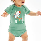 Personalised First Father's Day Rugby Baby Vest