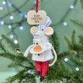 Personalised Felt Waffle Chef Christmas Decoration