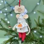Personalised Felt Waffle Chef Christmas Decoration