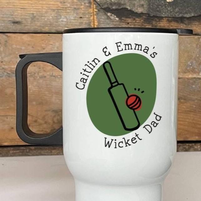 Personalised Cricket Dad Travel Mug