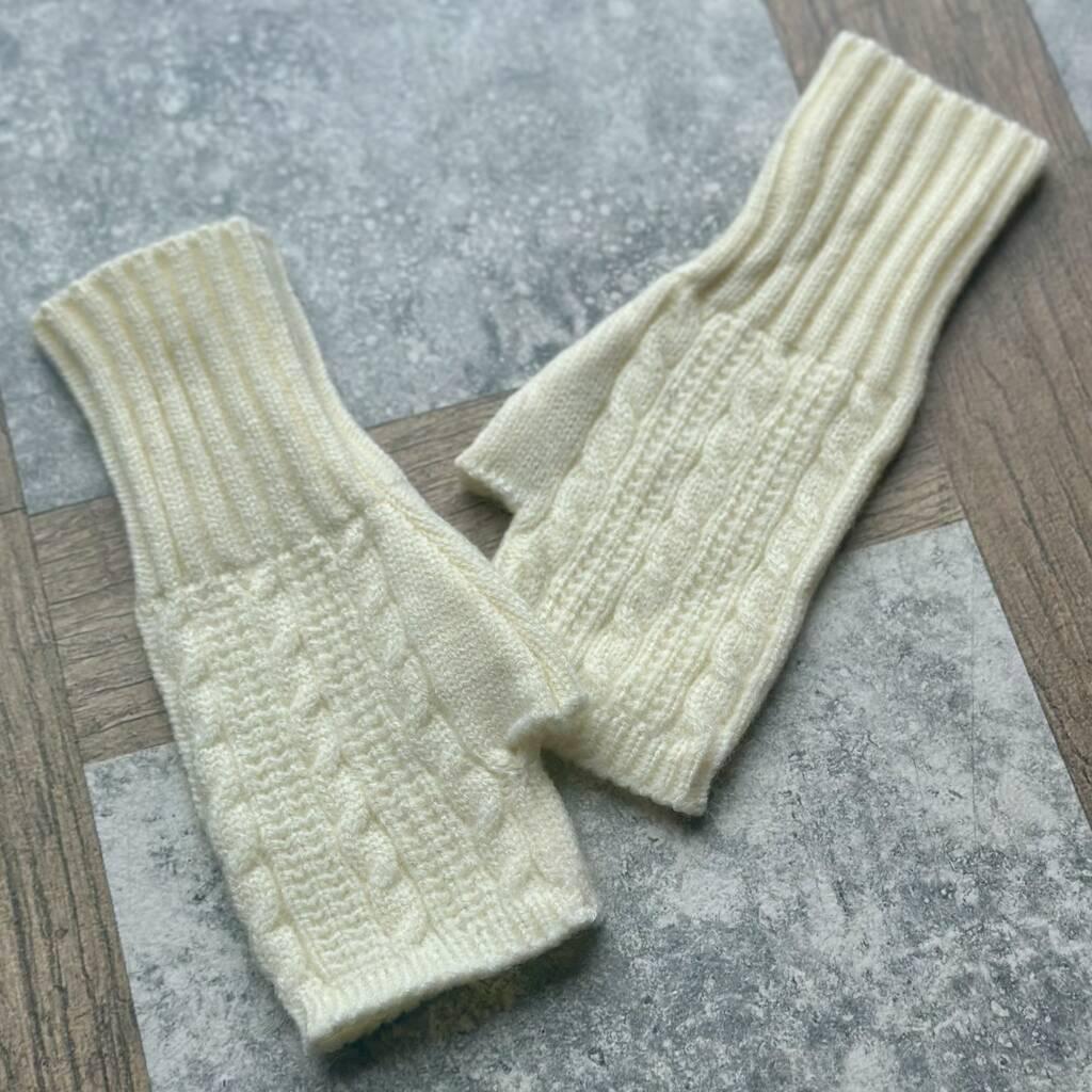 Personalised Knitted Fingerless Gloves