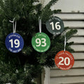 Personalised Skiing Piste Marker Christmas Decoration