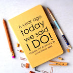 Personalised First Anniversary Paper Notebook