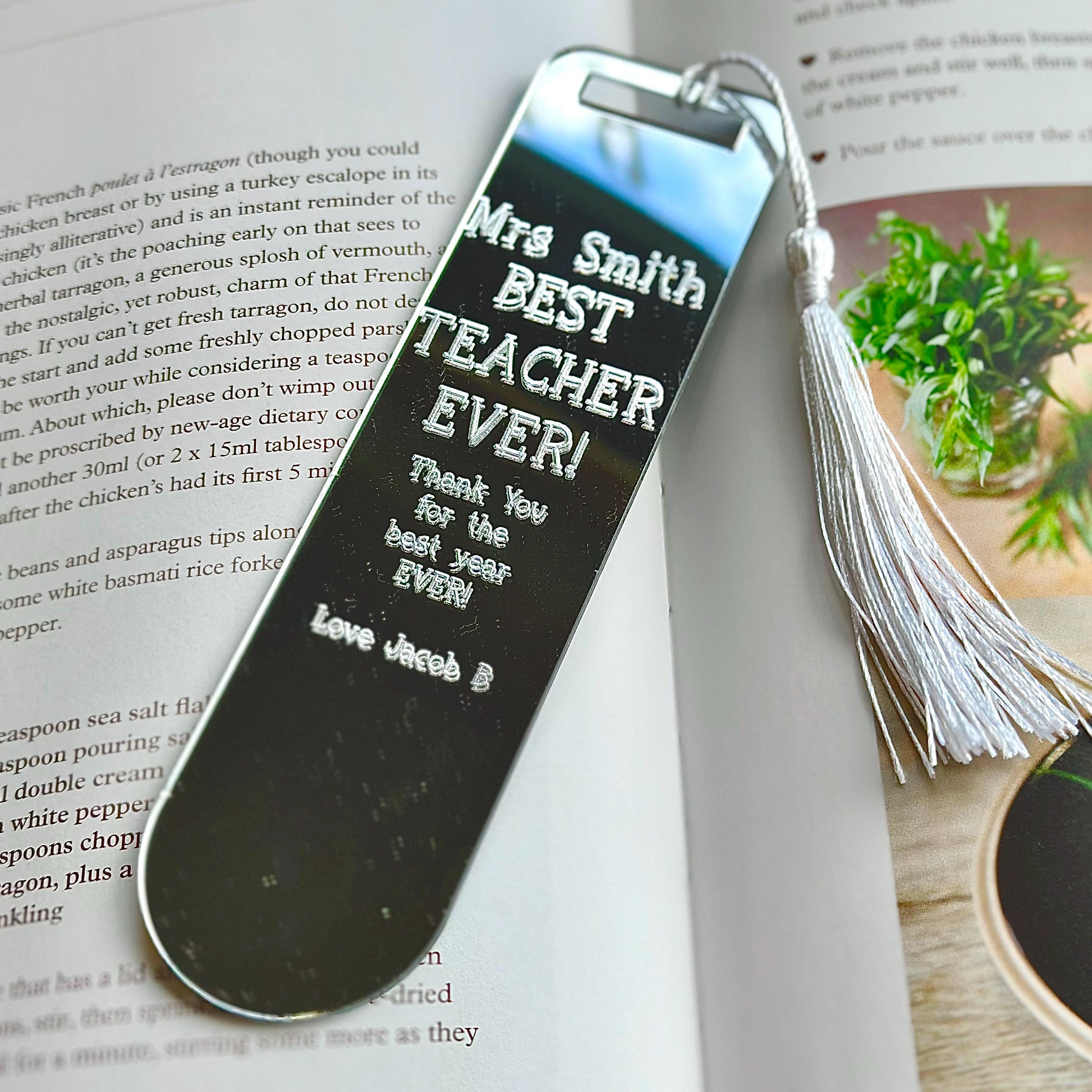 Personalised Best Teacher Ever Bookmark
