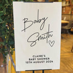 Baby Surname Baby Shower Wooden Sign