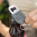 Personalised Leather Groomsman Bottle Opener Keyring