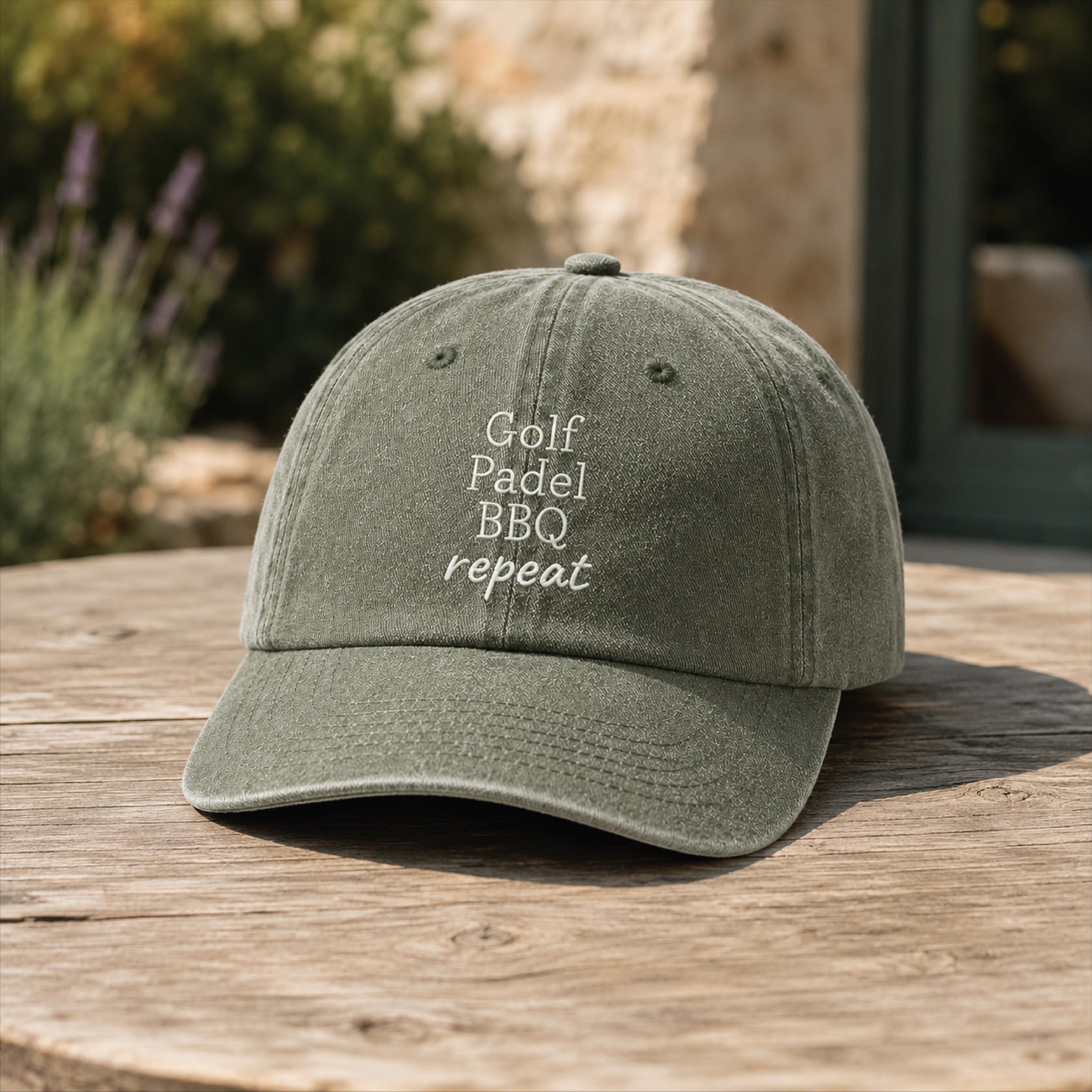 Personalised Dad's Favourite Things On Repeat Cap
