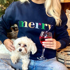 Multi Coloured Merry Christmas Unisex Jumper