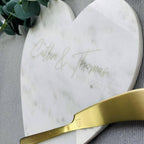 Personalised Heart Shaped Marble Serving Platter