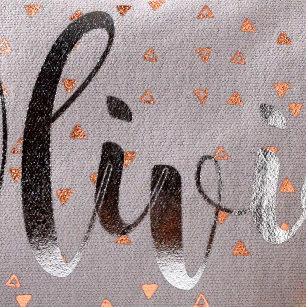 Rose Gold And Silver Triangle Make Up Bag
