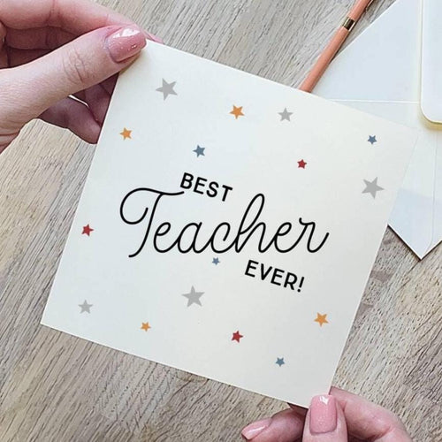 Best Teacher Ever Star Card