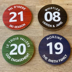 Personalised Ski Resort Piste Marker Coaster