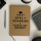 Personalised Antics And Shenanigans University Notebook