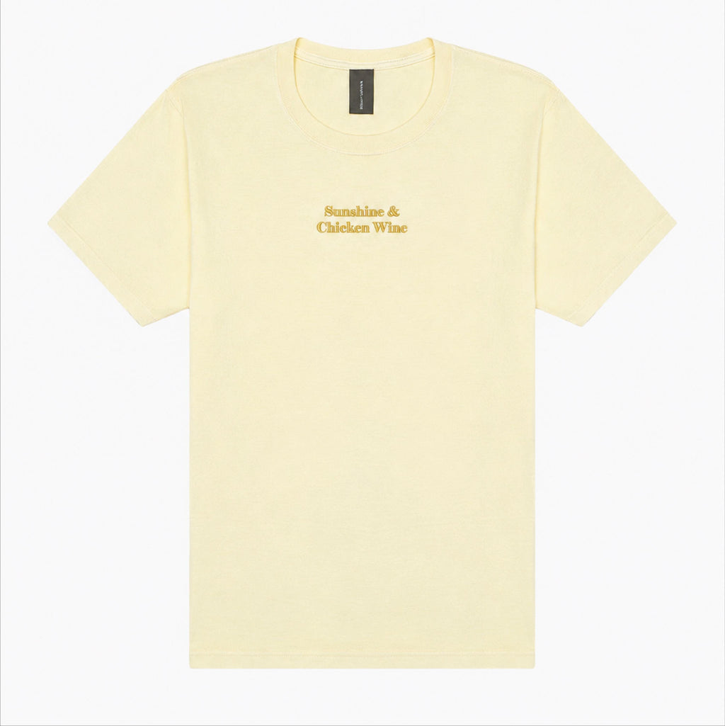 Embroidered Sunshine And Chicken Wine T Shirt