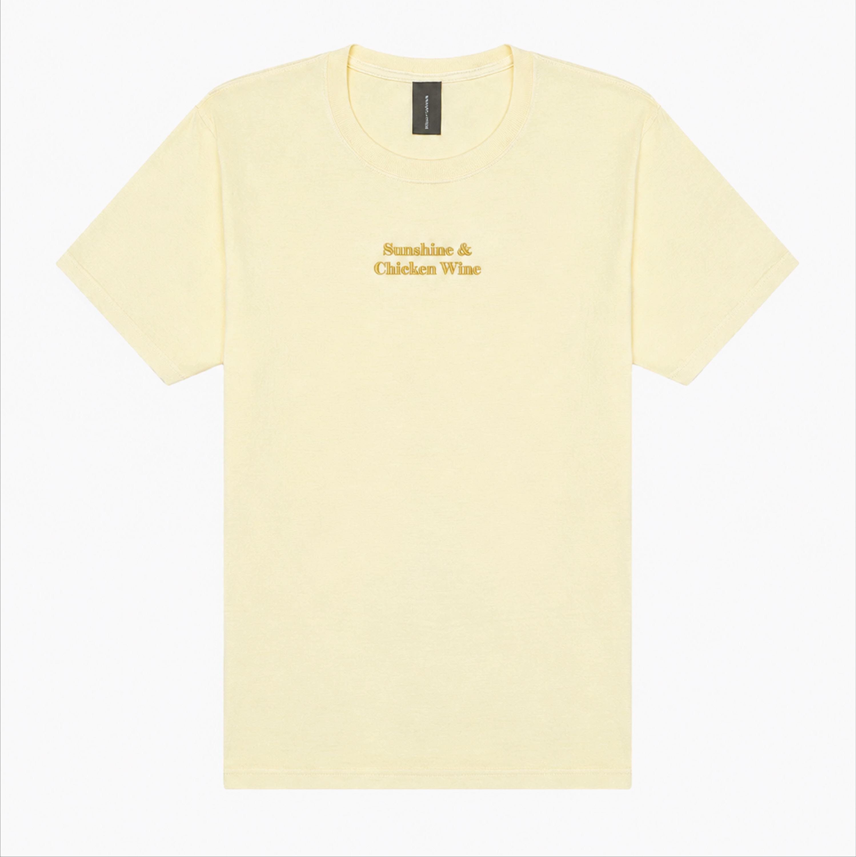 Embroidered Sunshine And Chicken Wine T Shirt