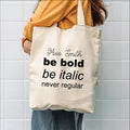 Personalised Type Font Teacher Tote Bag