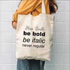 Personalised Type Font Teacher Tote Bag