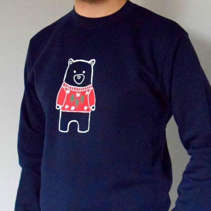 Personalised Adult Christmas Bear Christmas Jumper