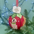 Personalised Dog Lover Felt Christmas Bauble