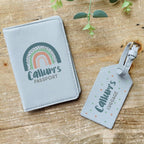 Personalised Rainbow Passport Cover And Luggage Tag