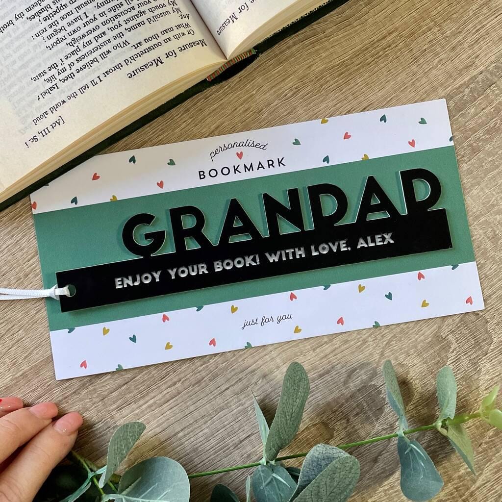 Block Font Personalised Bookmark