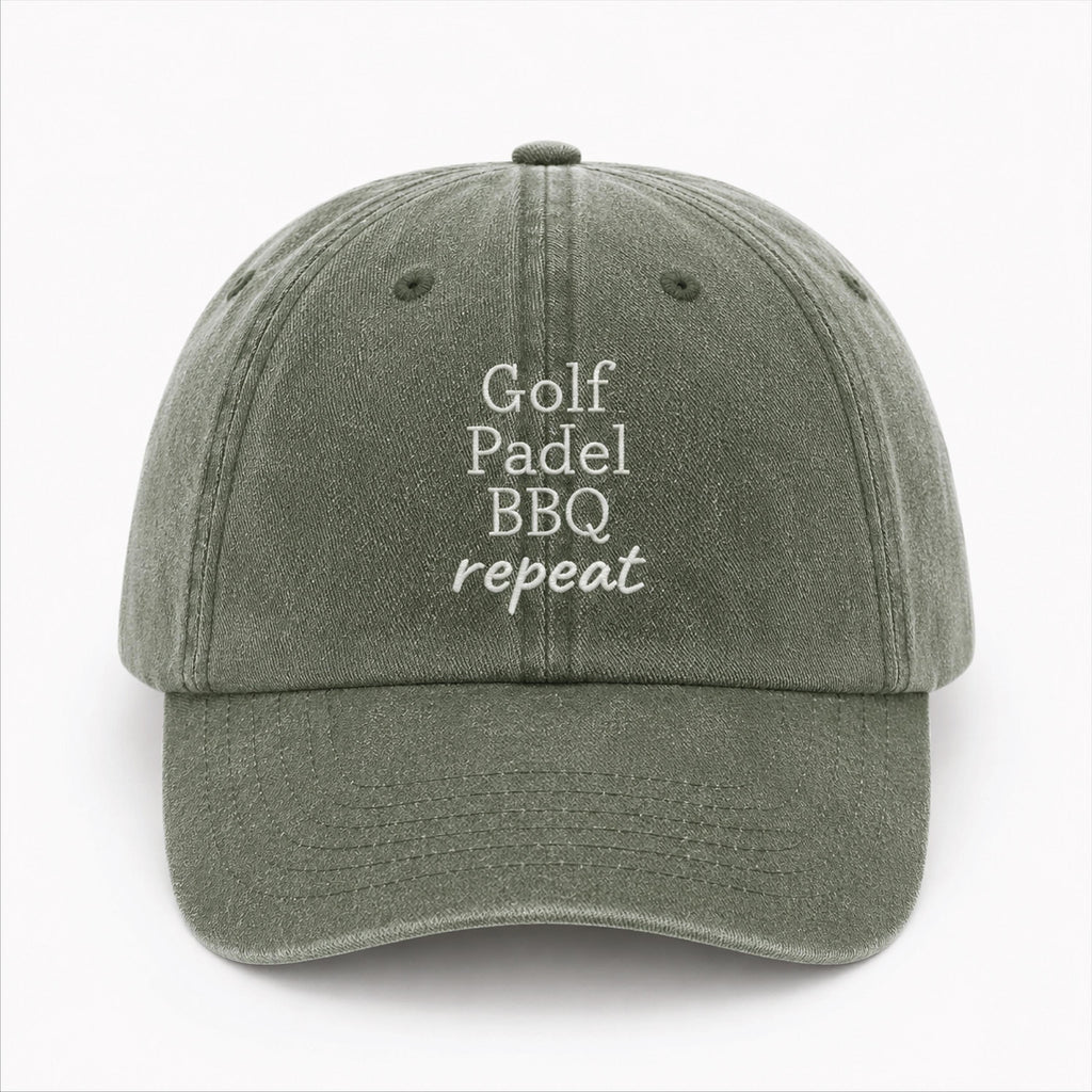 Personalised Dad's Favourite Things On Repeat Cap