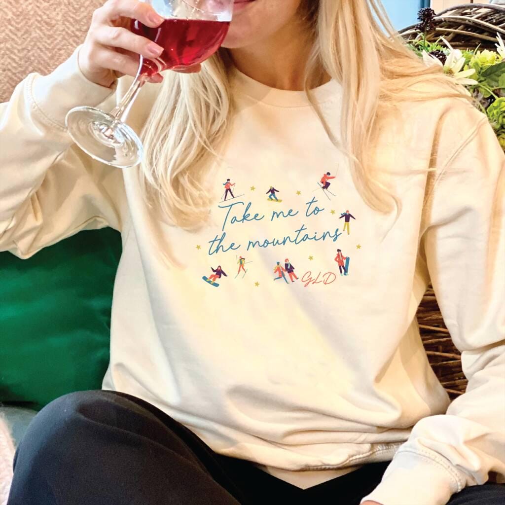 Personalised Take Me To The Mountains Ski Jumper