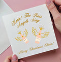Personalised Angel Wine Christmas Card